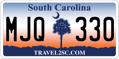 SC license plate MJQ330