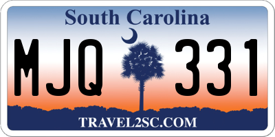 SC license plate MJQ331