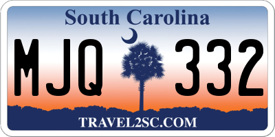 SC license plate MJQ332