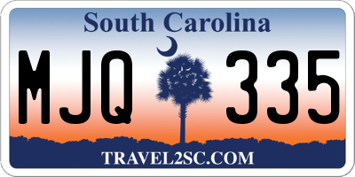 SC license plate MJQ335