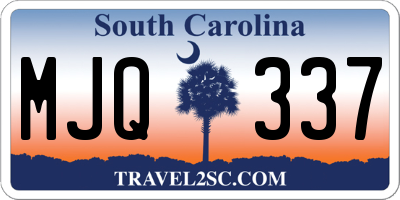 SC license plate MJQ337