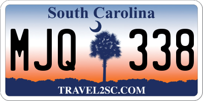 SC license plate MJQ338