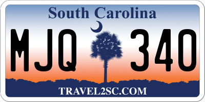 SC license plate MJQ340