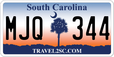 SC license plate MJQ344