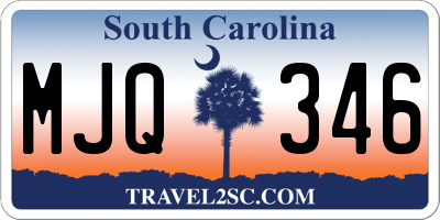 SC license plate MJQ346