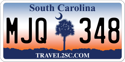 SC license plate MJQ348