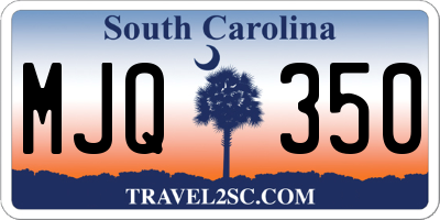 SC license plate MJQ350