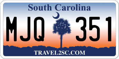SC license plate MJQ351