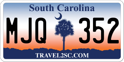 SC license plate MJQ352