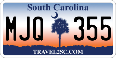 SC license plate MJQ355