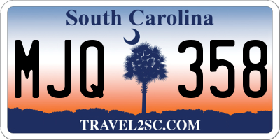 SC license plate MJQ358