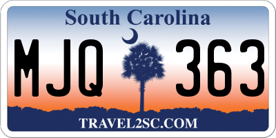 SC license plate MJQ363