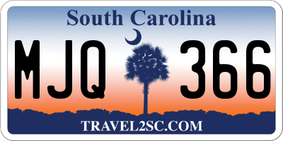 SC license plate MJQ366