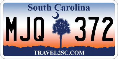 SC license plate MJQ372