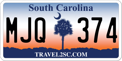SC license plate MJQ374