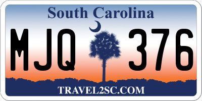 SC license plate MJQ376