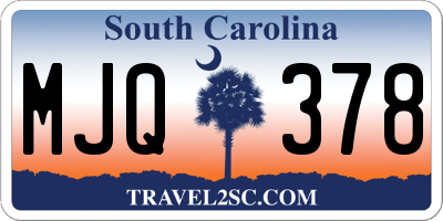 SC license plate MJQ378