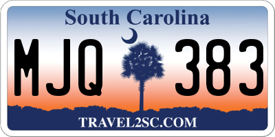 SC license plate MJQ383