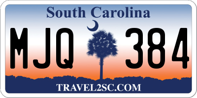 SC license plate MJQ384