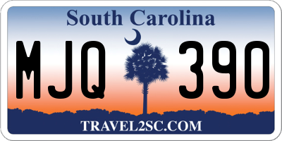SC license plate MJQ390