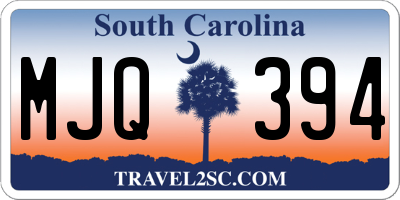 SC license plate MJQ394