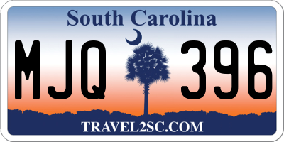 SC license plate MJQ396