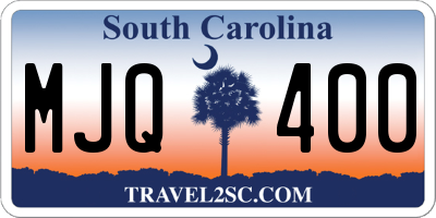 SC license plate MJQ400
