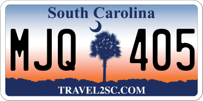 SC license plate MJQ405
