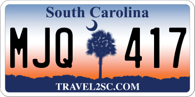 SC license plate MJQ417