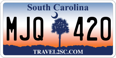 SC license plate MJQ420