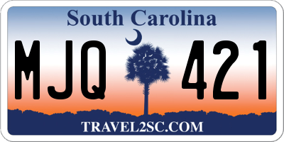 SC license plate MJQ421