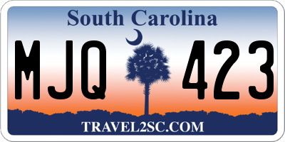 SC license plate MJQ423