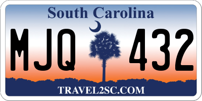SC license plate MJQ432