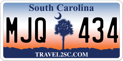 SC license plate MJQ434