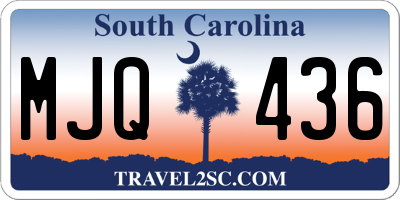 SC license plate MJQ436