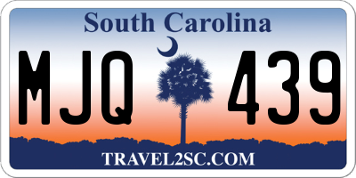 SC license plate MJQ439