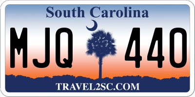 SC license plate MJQ440