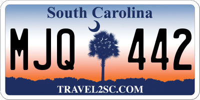 SC license plate MJQ442