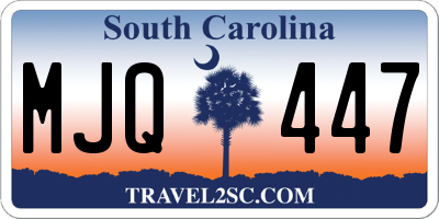 SC license plate MJQ447