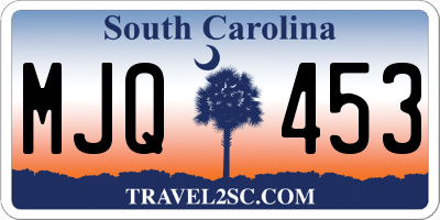 SC license plate MJQ453