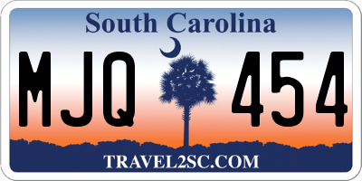 SC license plate MJQ454