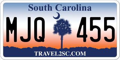 SC license plate MJQ455