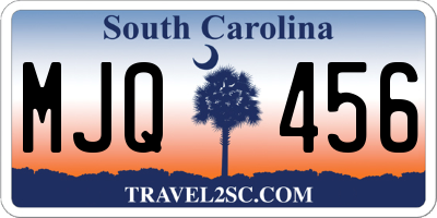 SC license plate MJQ456