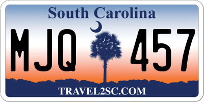 SC license plate MJQ457