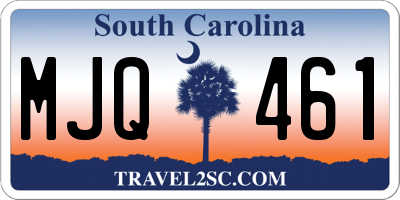 SC license plate MJQ461