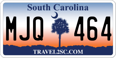 SC license plate MJQ464