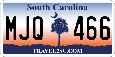 SC license plate MJQ466
