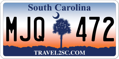 SC license plate MJQ472