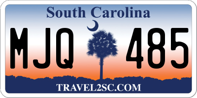 SC license plate MJQ485