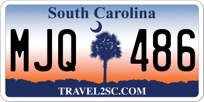 SC license plate MJQ486
